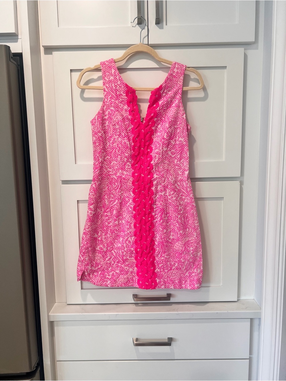 Lilly Pulitzer for Target Hot Pink Patterned Sleeveless Shift Dress - Picture 1 of 4